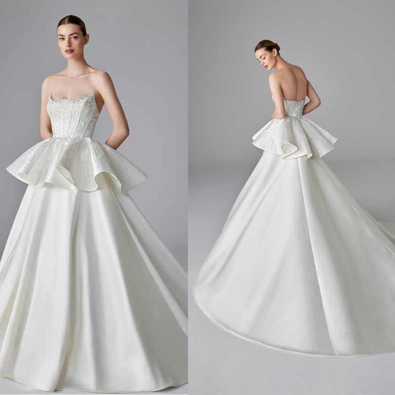 Elegant Wedding Dress A-Line S - Embroidery Online Design 评论和价格