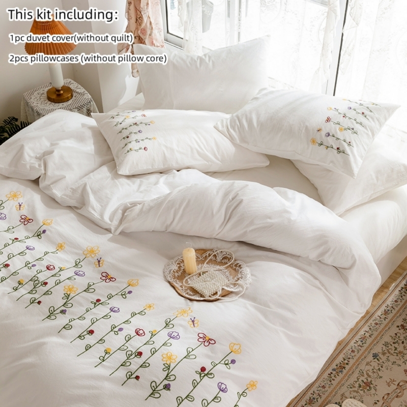 3pcs  Embroidery Duvet Cover S - Embroidery Quilt Cover 评论和价格