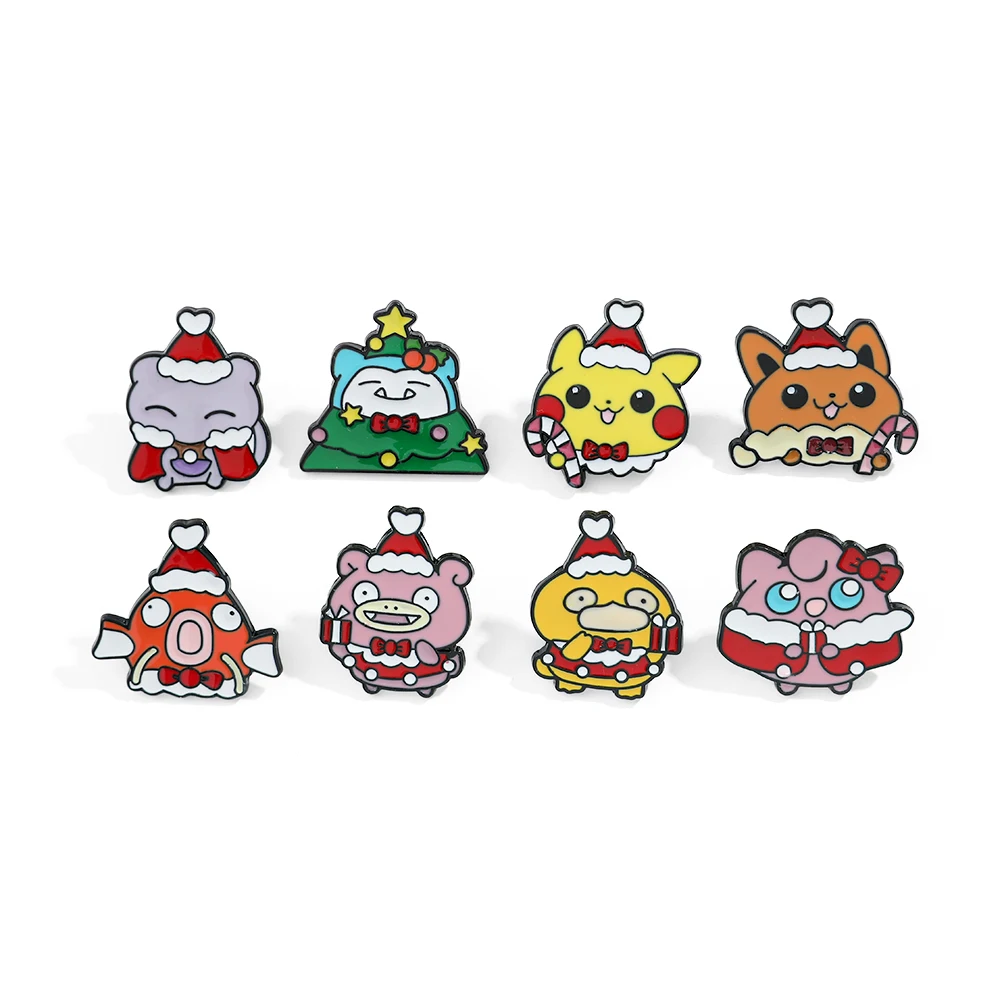 Embroidery Wallpaper - 8 Pcs Christmas Slowpoke Brooch Cute