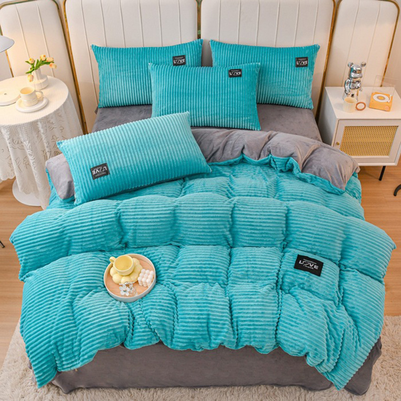 3pcs Duvet Cover Winter Warm B - Embroidery Quilting 评论和价格