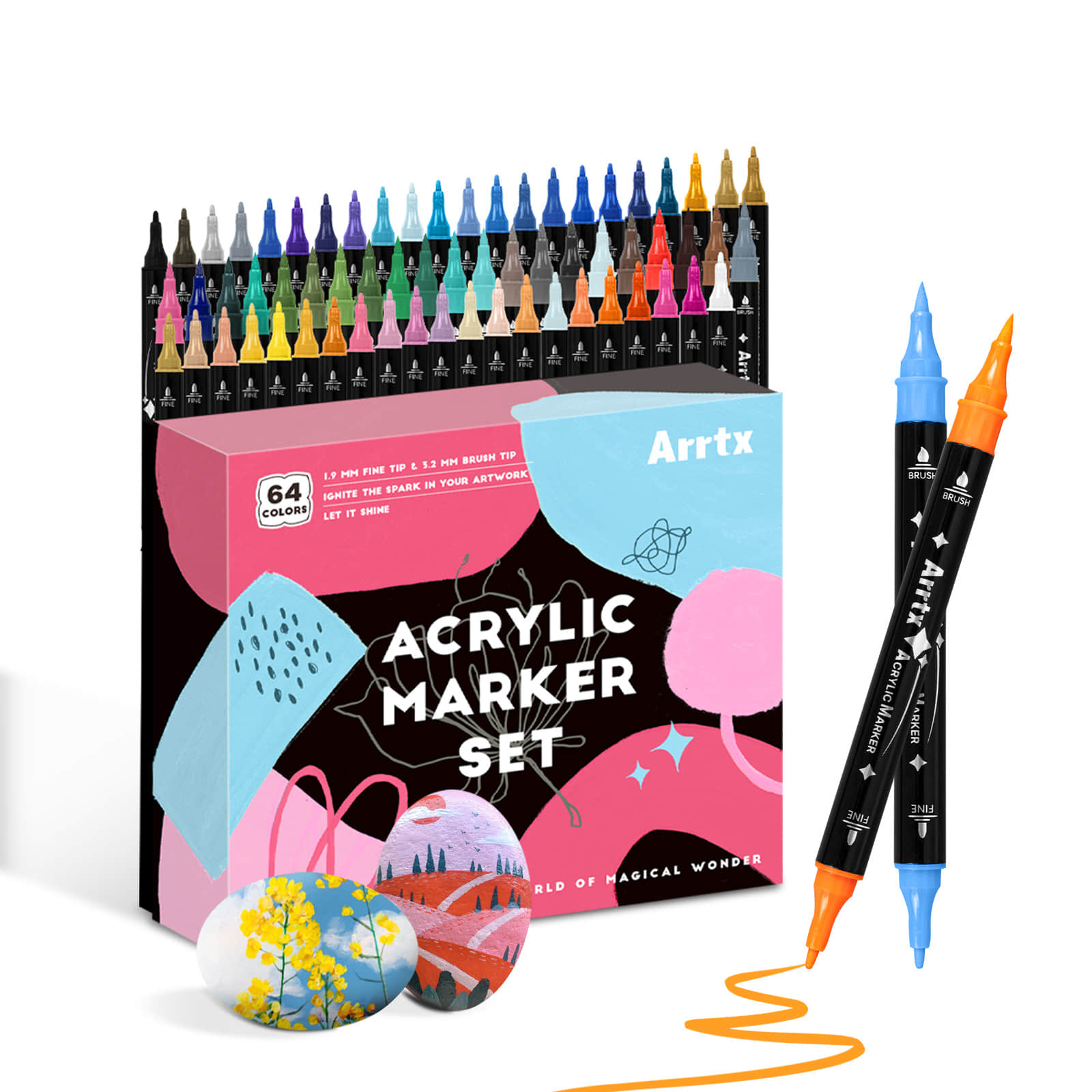 Arrtx 64 Colors Acrylic Paint - Copic Marker Classic 评论和价格