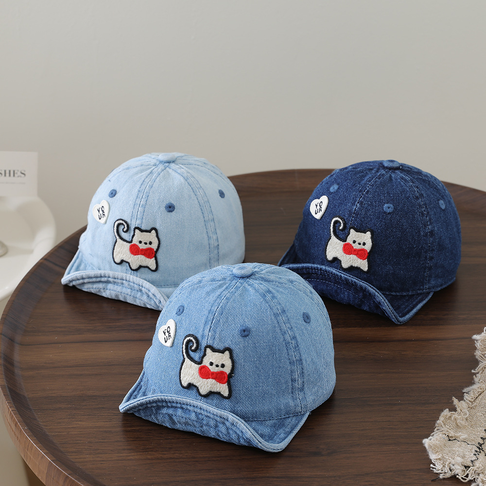 Children's washable denim soft - Embroidery Cat 评论和价格