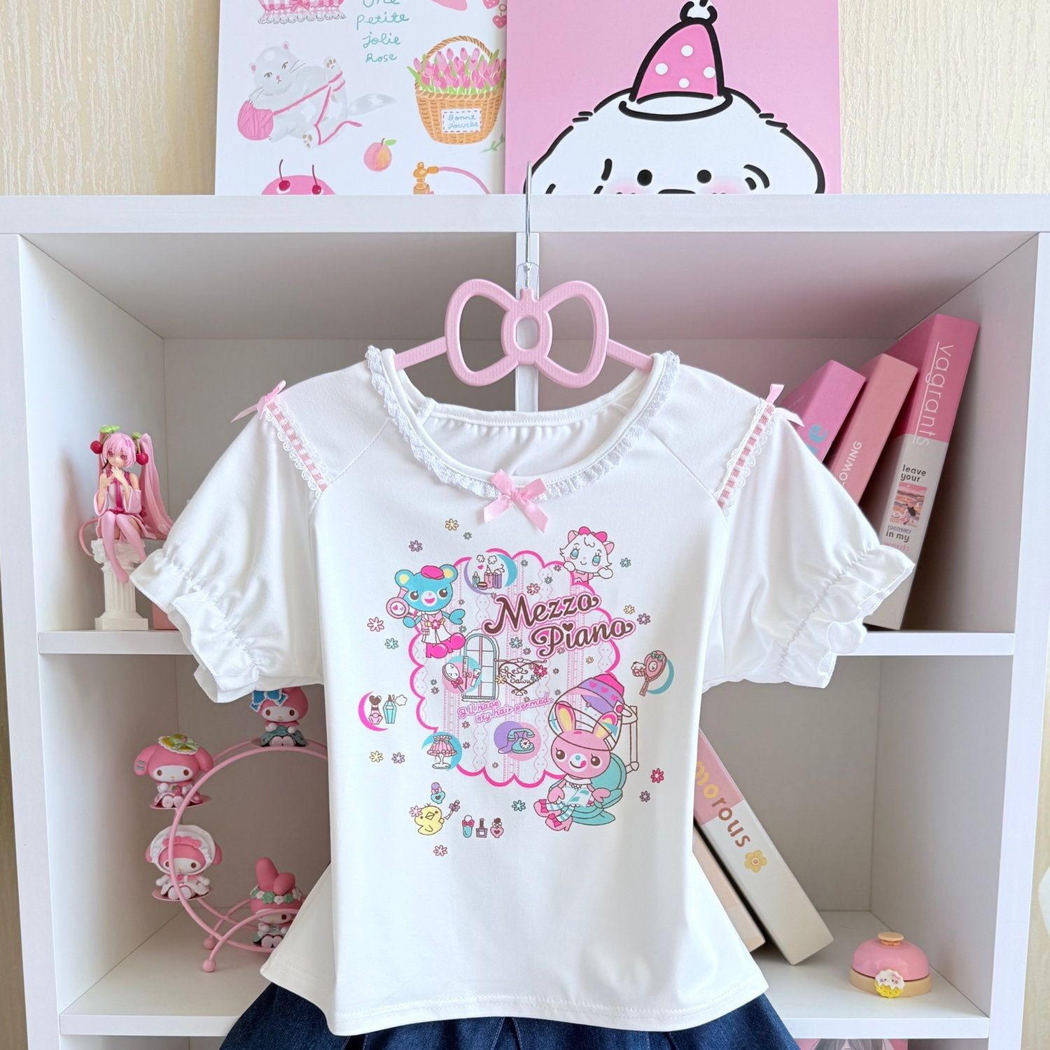 Japanese Sweet Skirt Sets Summ - Embroidery Tshirt 评论和价格