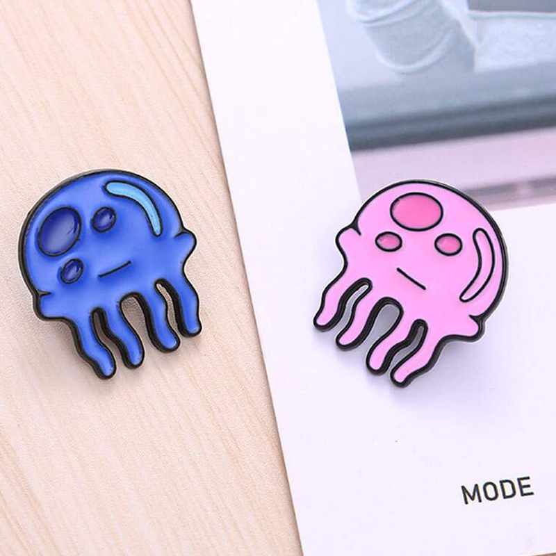 Kawaii Jellyfish Metal Badges  - Embroidery Fish 评论和价格