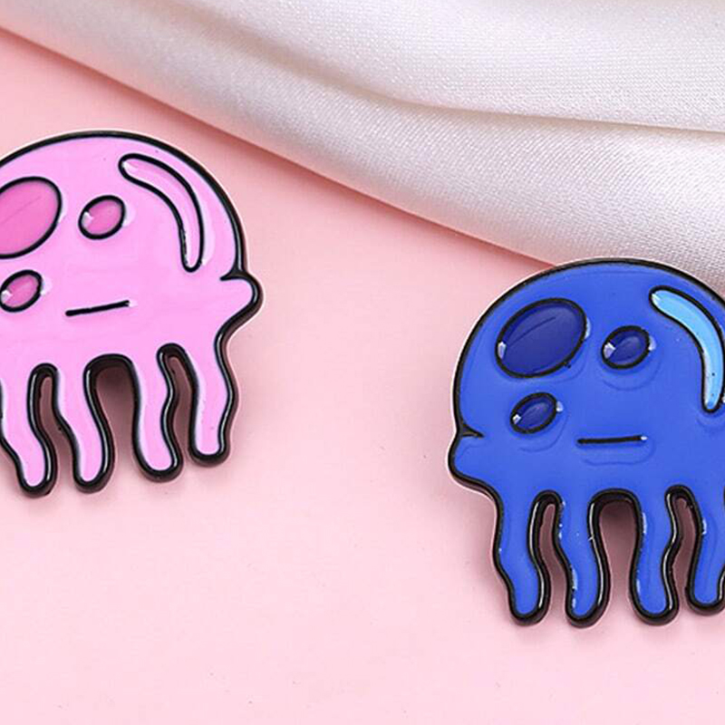 Kawaii Jellyfish Metal Badges  - Embroidery Fish 评论和价格