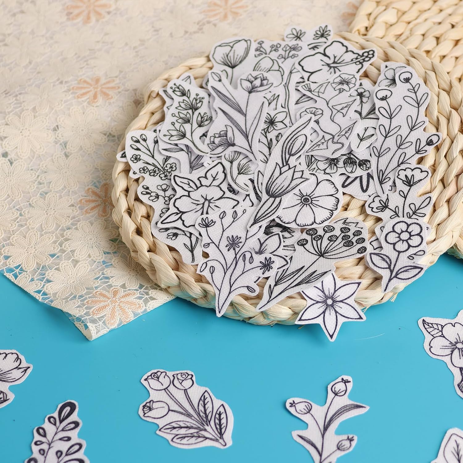50Pcs Water Soluble Embroidery - Embroidery Quilting 评论和价格