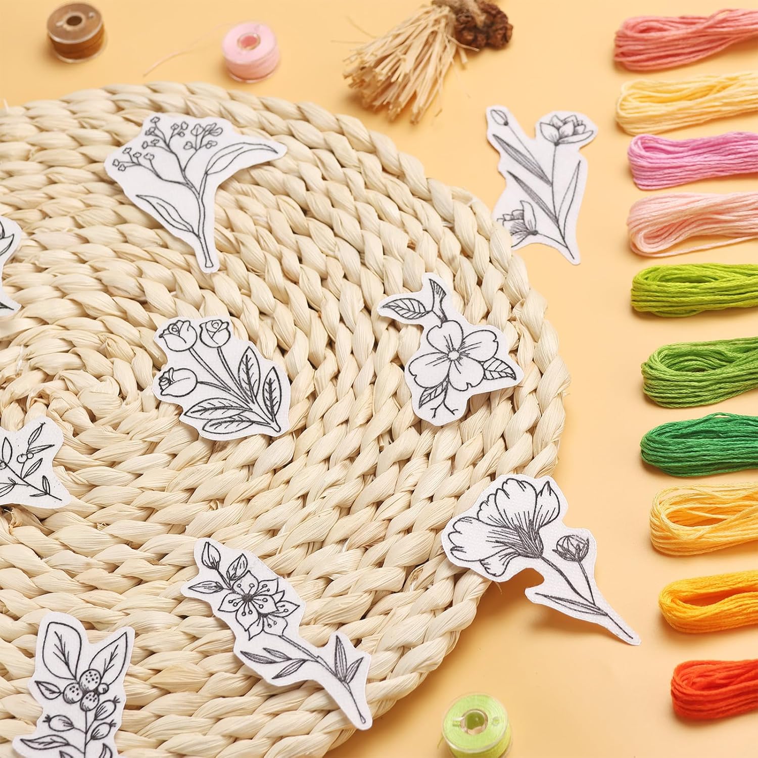 50Pcs Water Soluble Embroidery - Embroidery Quilting 评论和价格