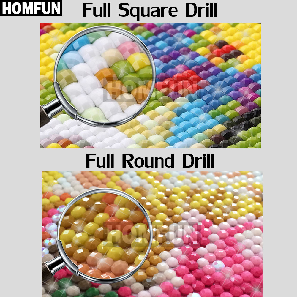 HOMFUN Full Square/Round Drill - Embroidery Fish 评论和价格