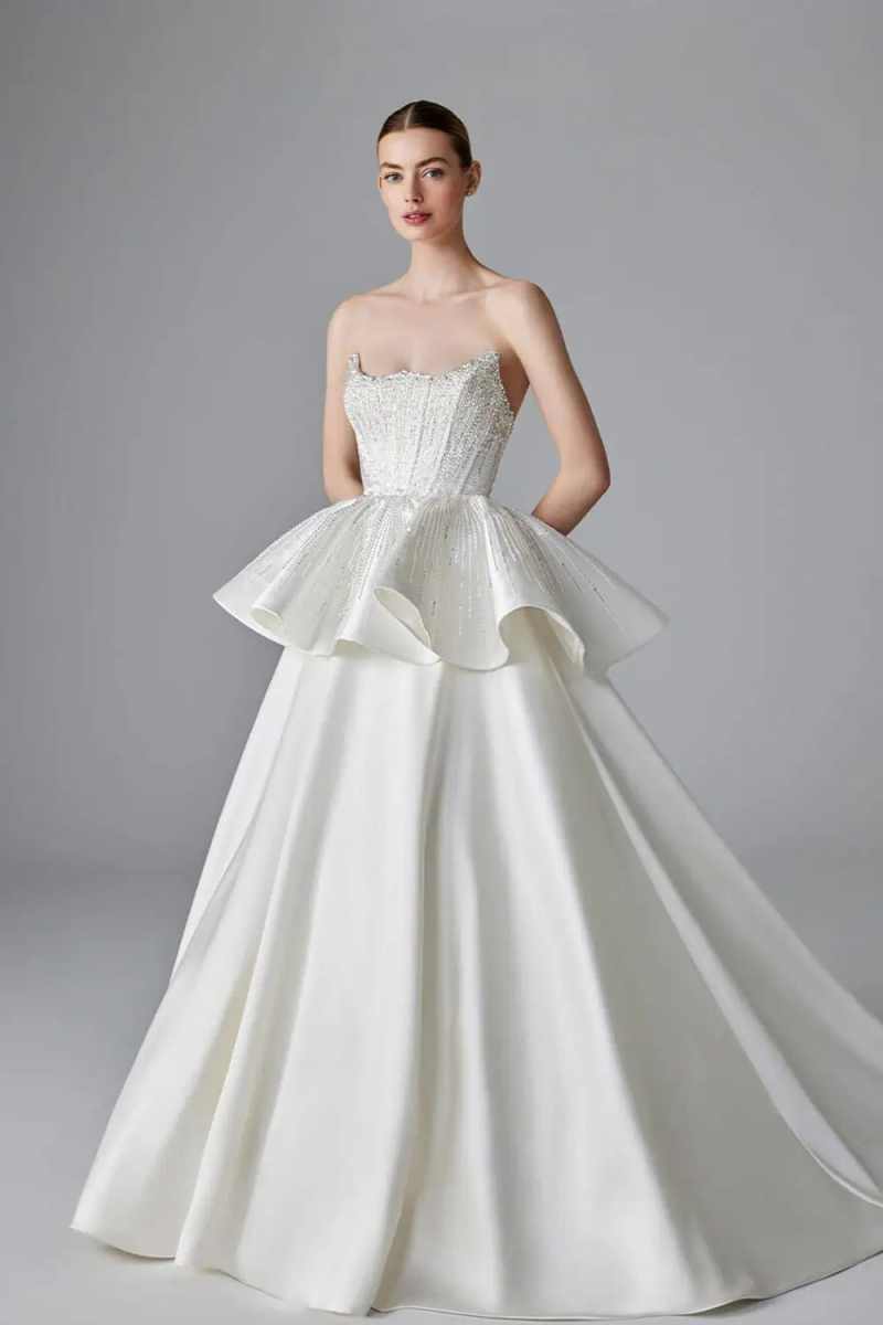 Elegant Wedding Dress A-Line S - Embroidery Online Design 评论和价格