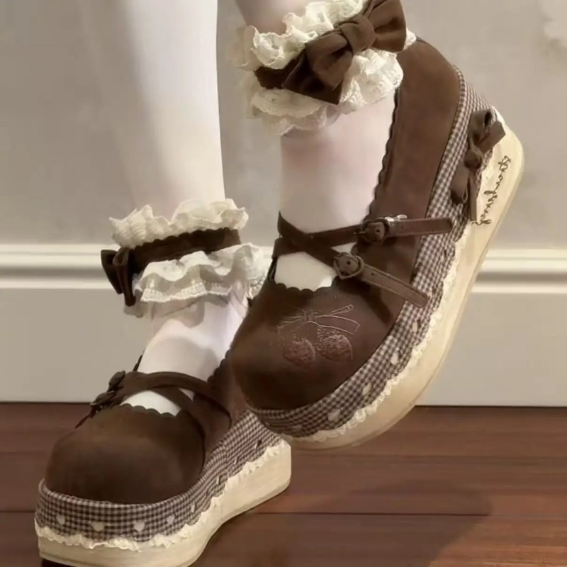 Lolita High Heels Height Incre - Embroidery Print 评论和价格