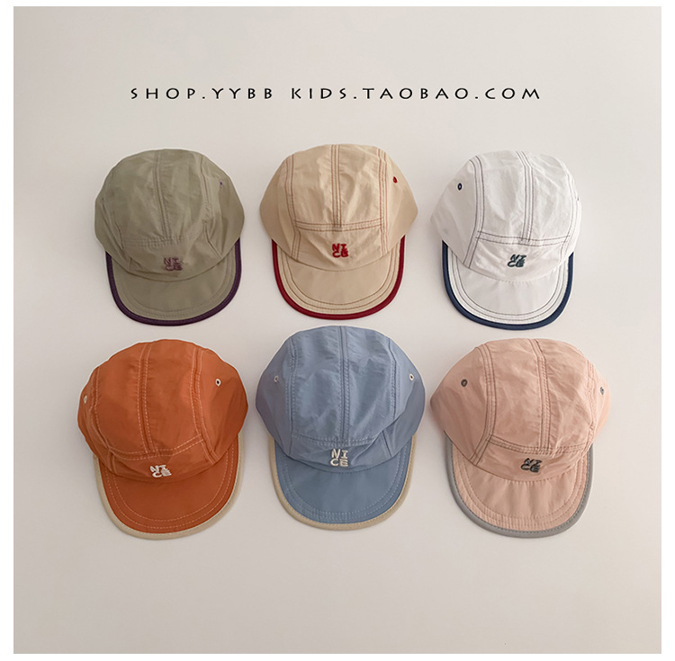 Summer Quick Dry Hat for Baby  - Embroidery Letter 评论和价格