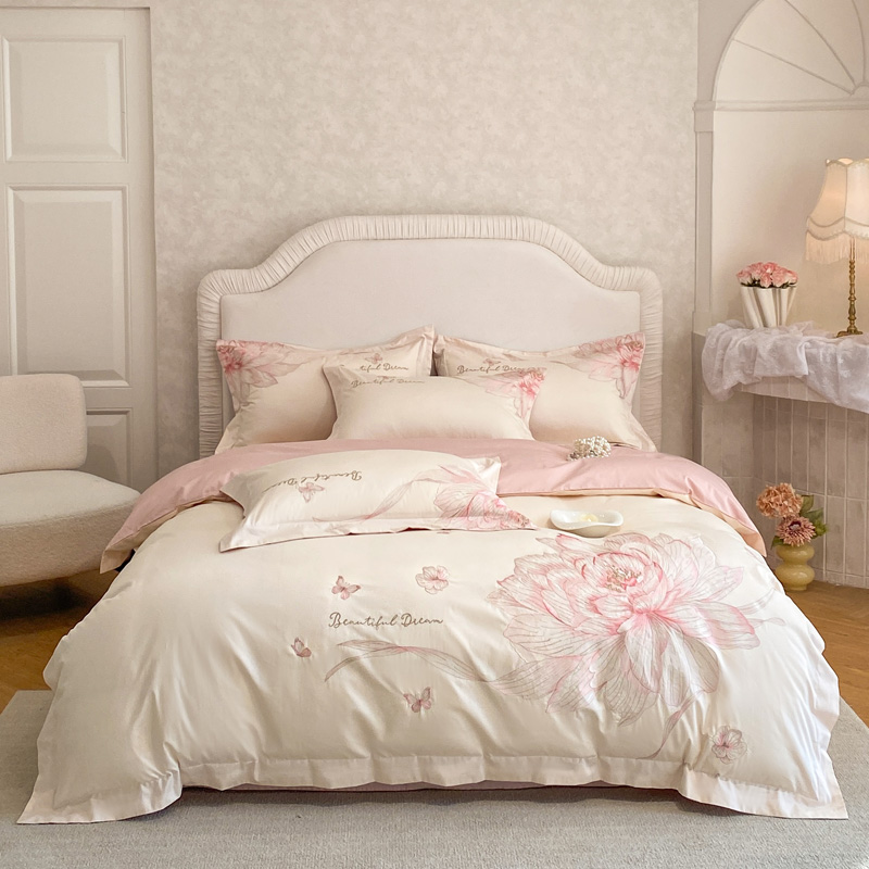 1000TC Egyptian Cotton Flowers - Embroidery Quilt Cover 评论和价格