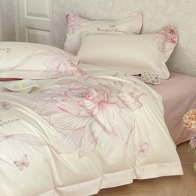 1000TC Egyptian Cotton Flowers - Embroidery Quilt Cover 评论和价格