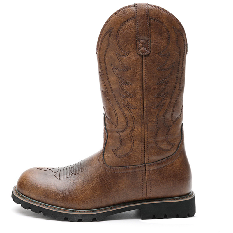 Large Size 48 Men's Boots Clas - Embroidery Print 评论和价格