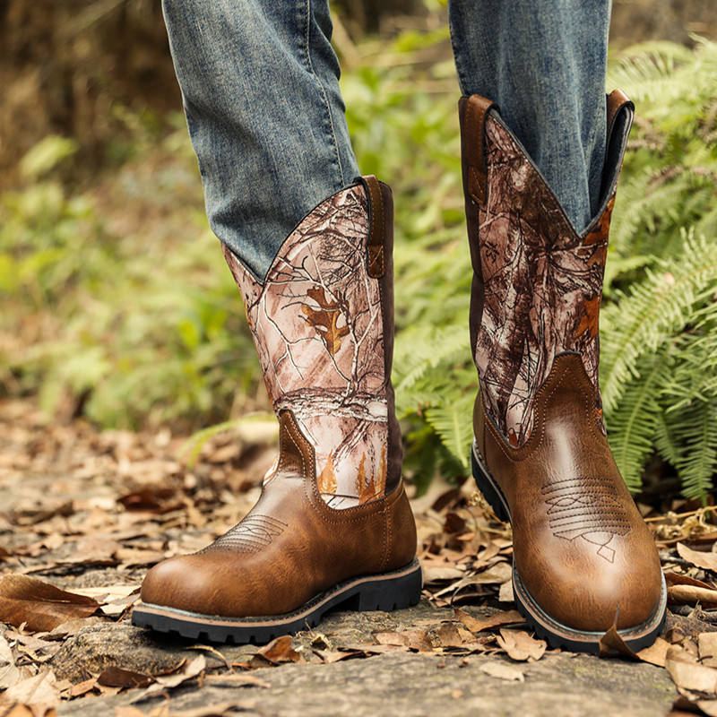 Large Size 48 Men's Boots Clas - Embroidery Print 评论和价格