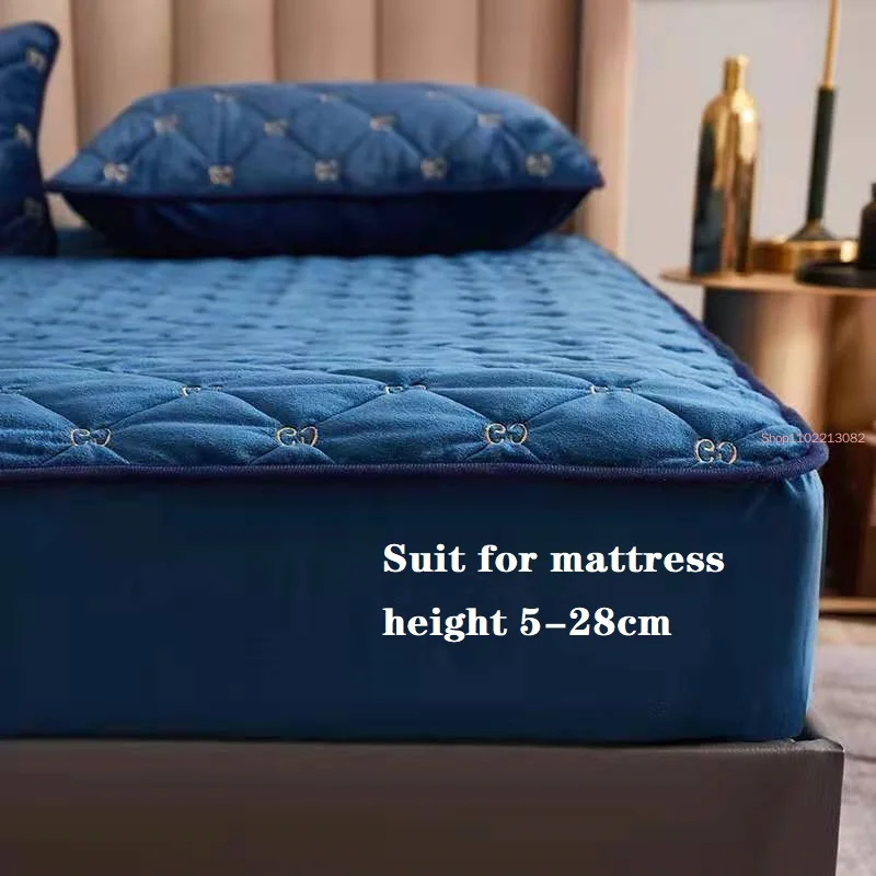 Embroidery Mattress Cover Thic - Embroidery Quilt Cover 评论和价格