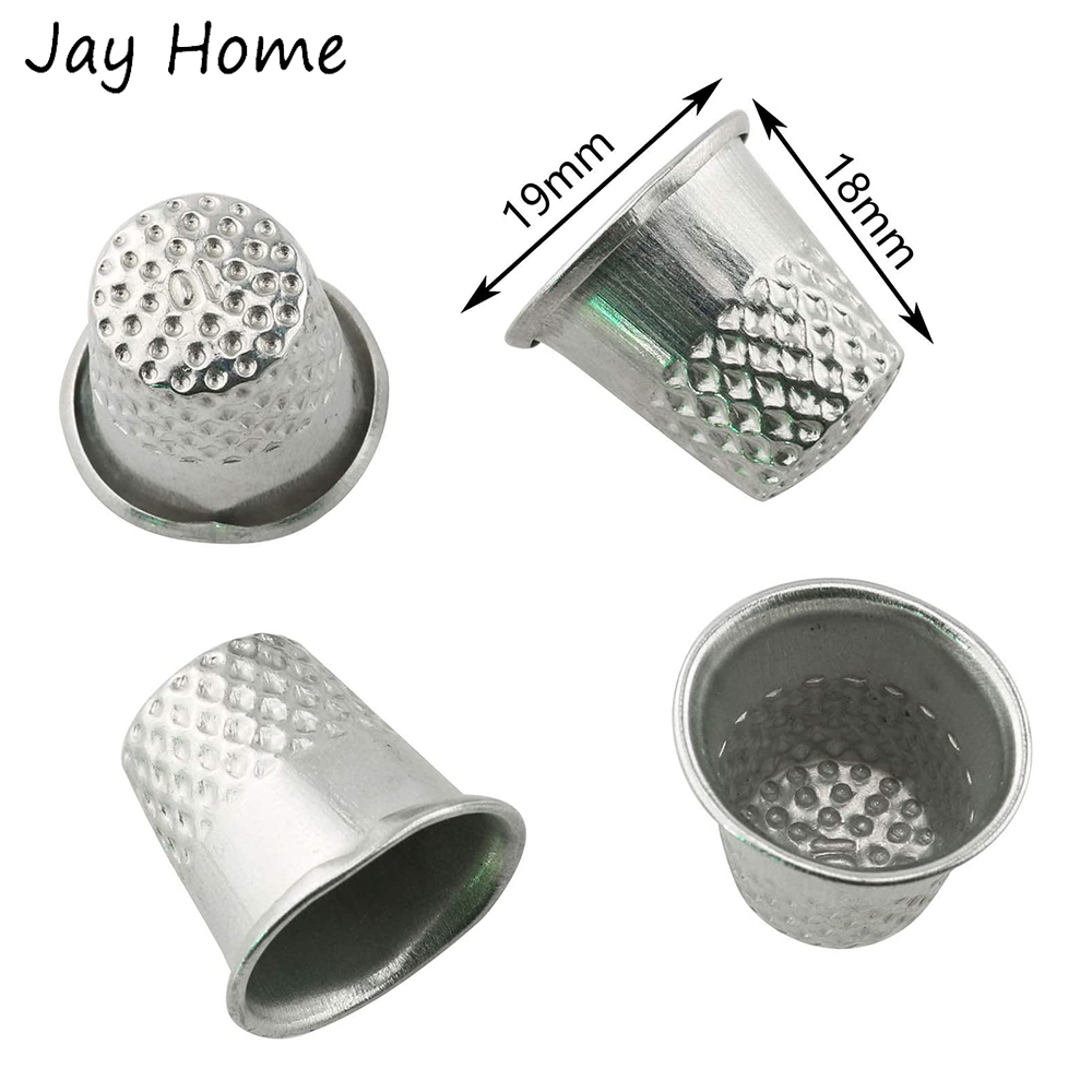 5/10Pcs Silver Sewing Thimbles - Embroidery Quilt Cover 评论和价格