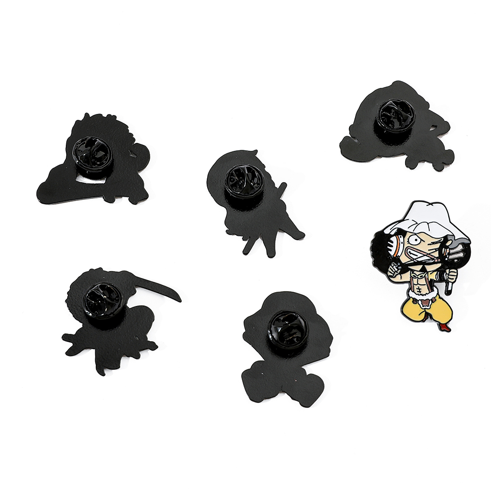 6 Pcs ONE PIECE Cartoon Brooch - Embroidery Wallpaper 评论和价格