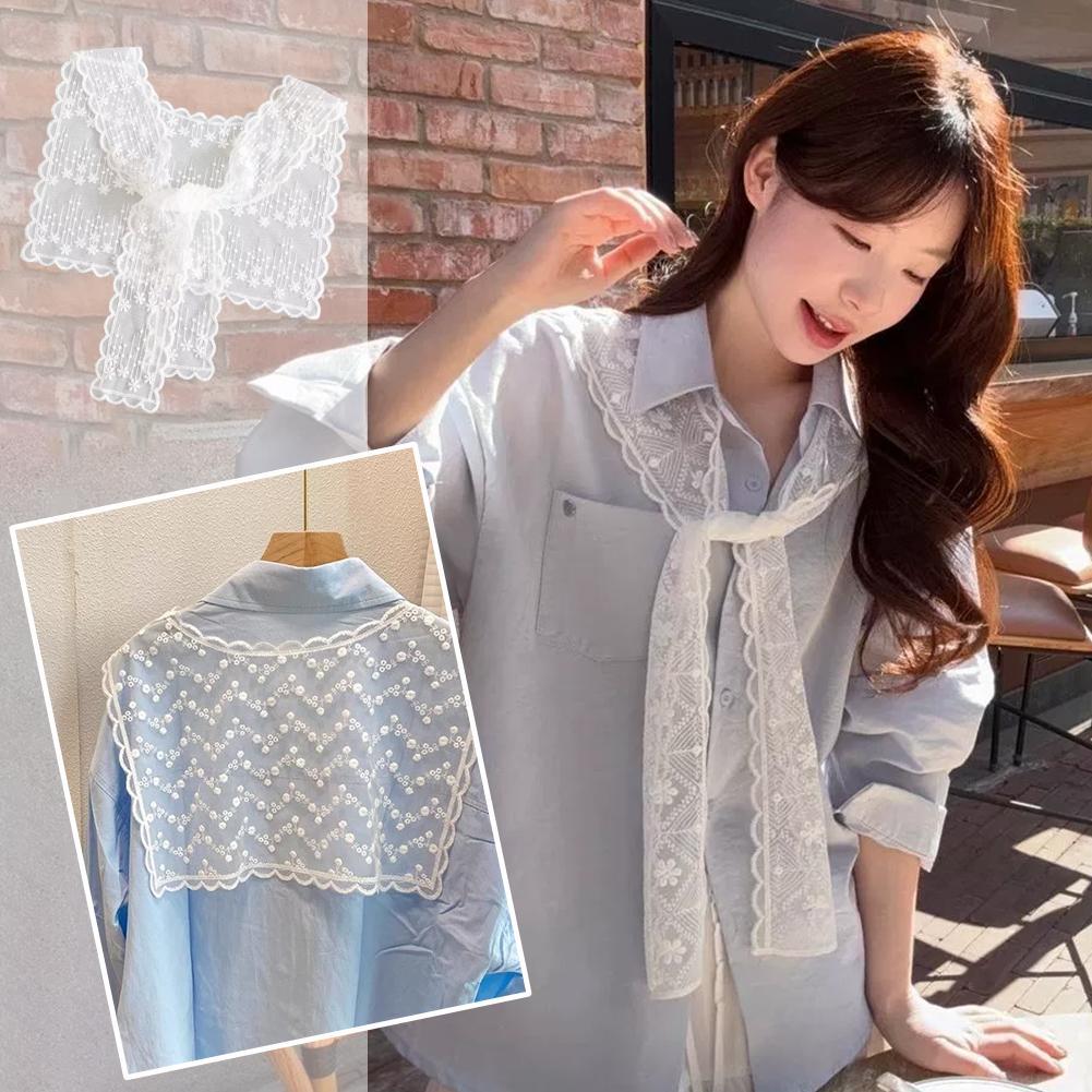French Lace Shawl Scarf for Wo - Embroidery Tshirt 评论和价格