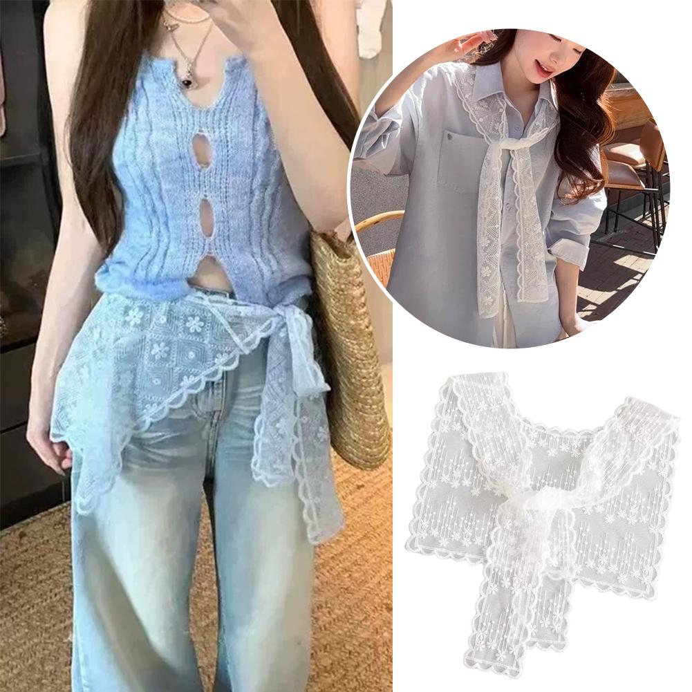 French Lace Shawl Scarf for Wo - Embroidery Tshirt 评论和价格