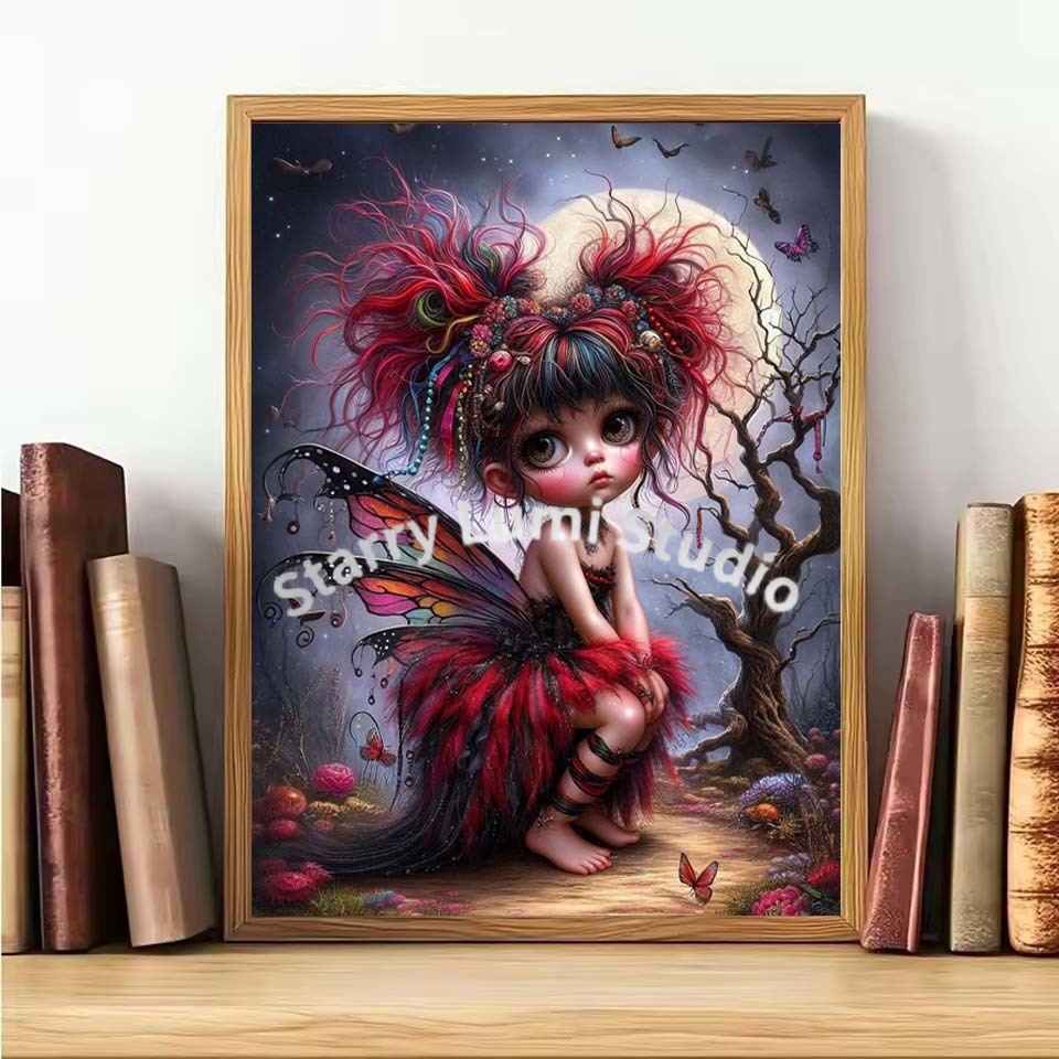 5D Diamond Painting Kit Gothic - Embroidery Cat 评论和价格
