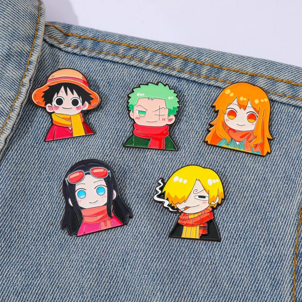 5 Pcs Cute Anime Cartoon Brooc - Embroidery Wallpaper 评论和价格