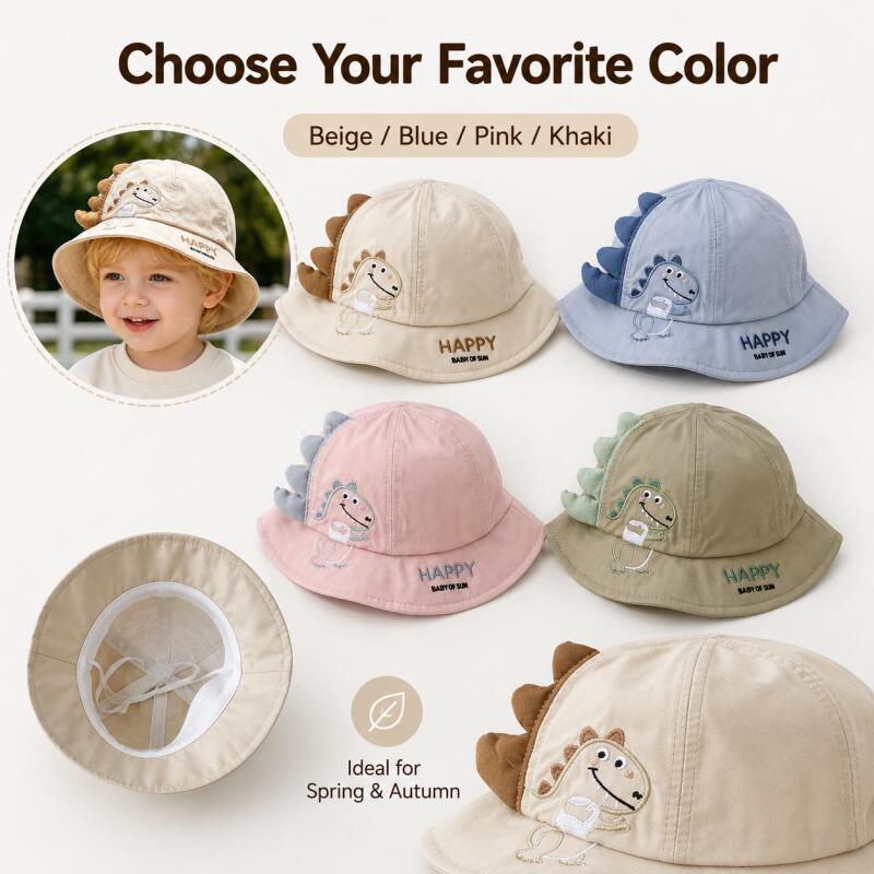 Korean Baby Bucket Hat Cartoon - Embroidery Letter 评论和价格
