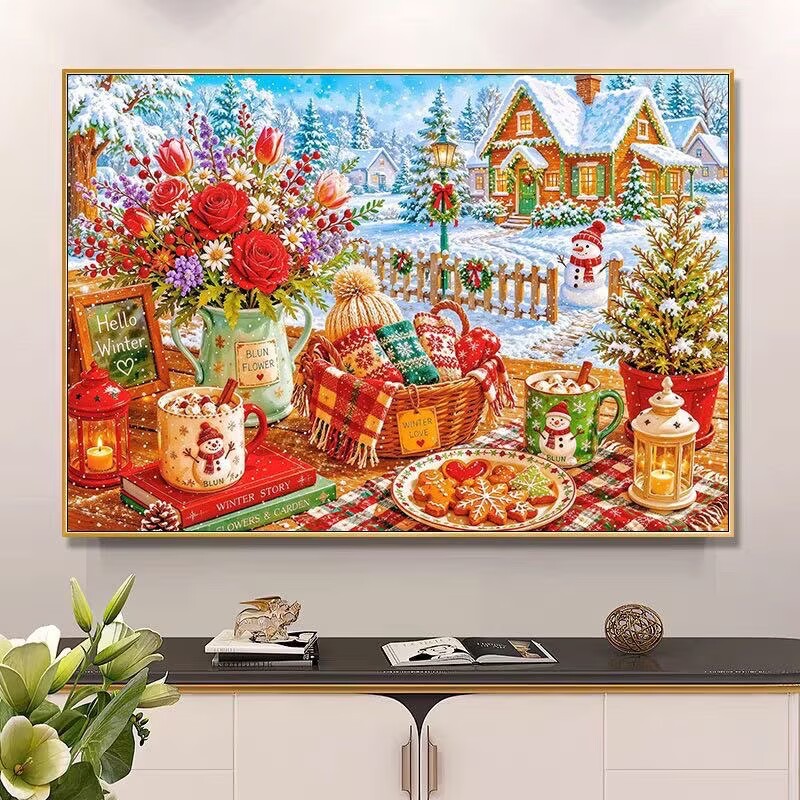 9CT 14ct Winter Printed Kits C - Embroidery Job 评论和价格