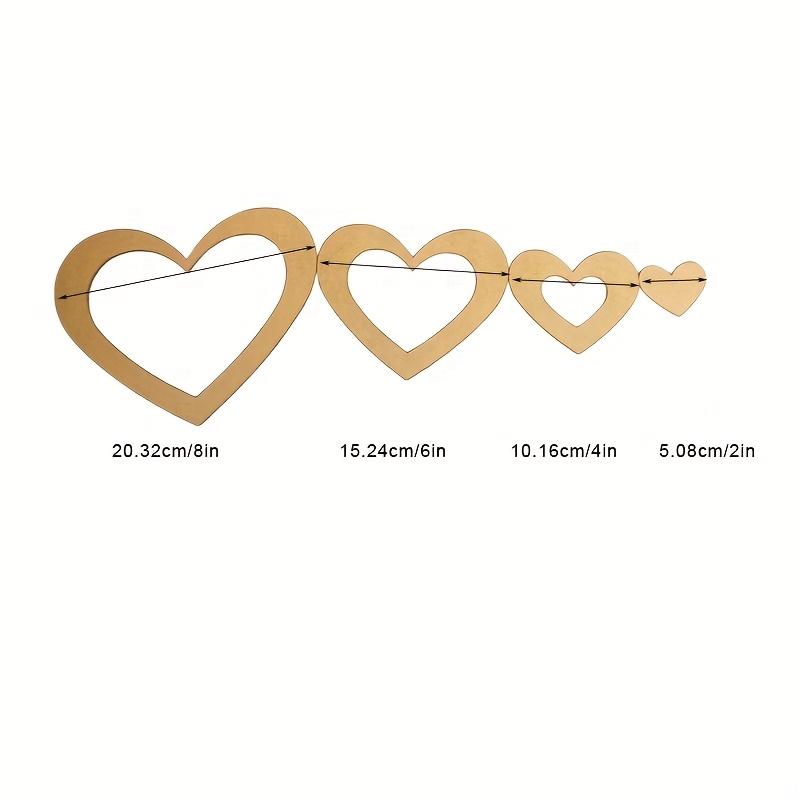 4Pcs Acrylic Nested Heart Quil - Embroidery Quilting 评论和价格